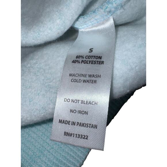 Basix of America Key West Florida Sweatshirt Small Aqua Blue Terry Cloth Pullove - Picture 5 of 6